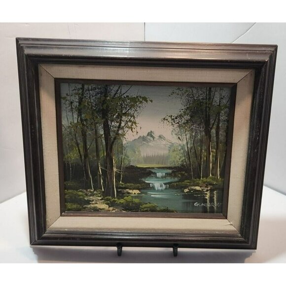 Original Landscape Oil Painting Signed G Herbert Framed On Board - Picture 1 of 13